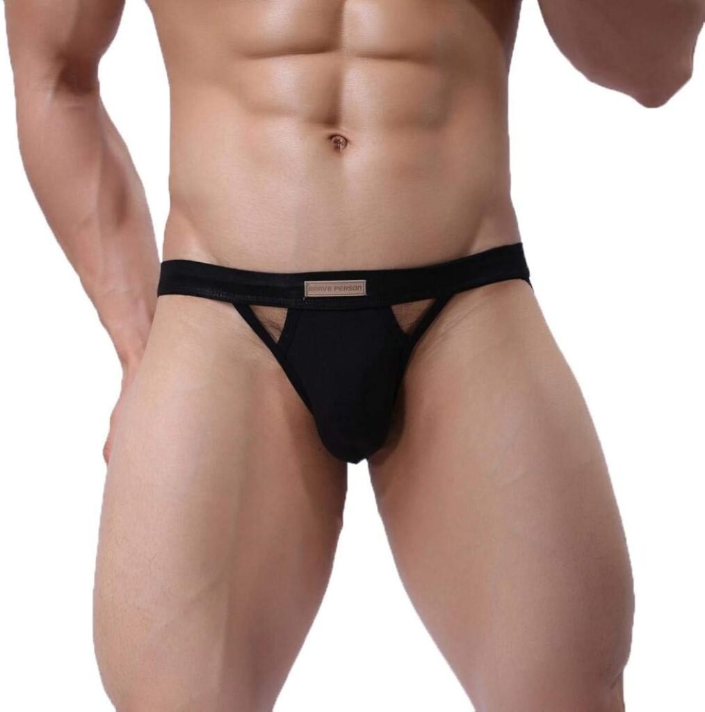 1 PACK Mens Jock Strap Underwear Exotic Assless Briefs Jockstrap Athletic Supporter