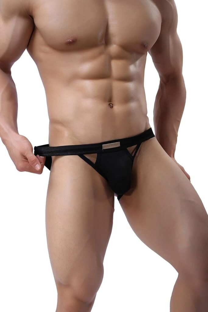 1 PACK Mens Jock Strap Underwear Exotic Assless Briefs Jockstrap Athletic Supporter