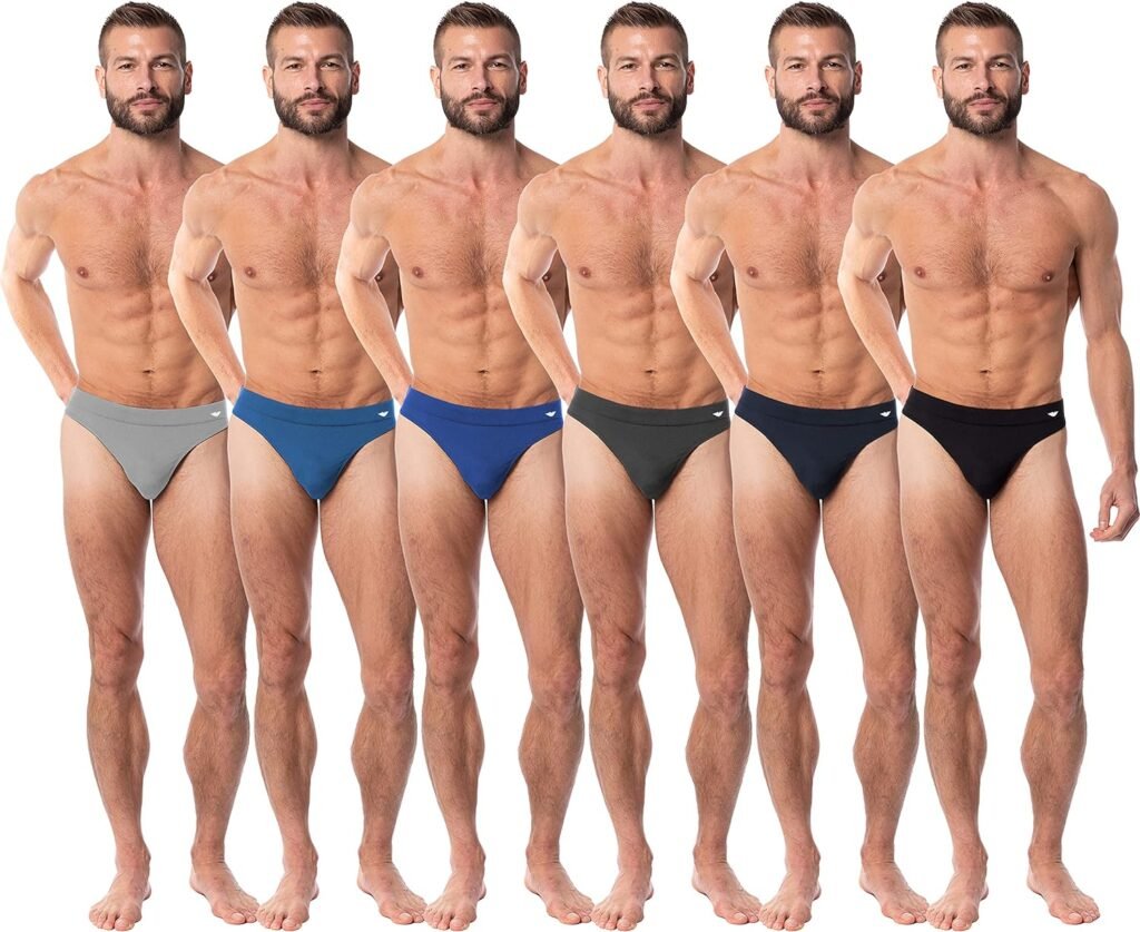 AMERICAN HEAVEN Mens 6 Pack Thong Underwear | T-Back Micro Fiber Stretch Workout Active Bikini Thongs