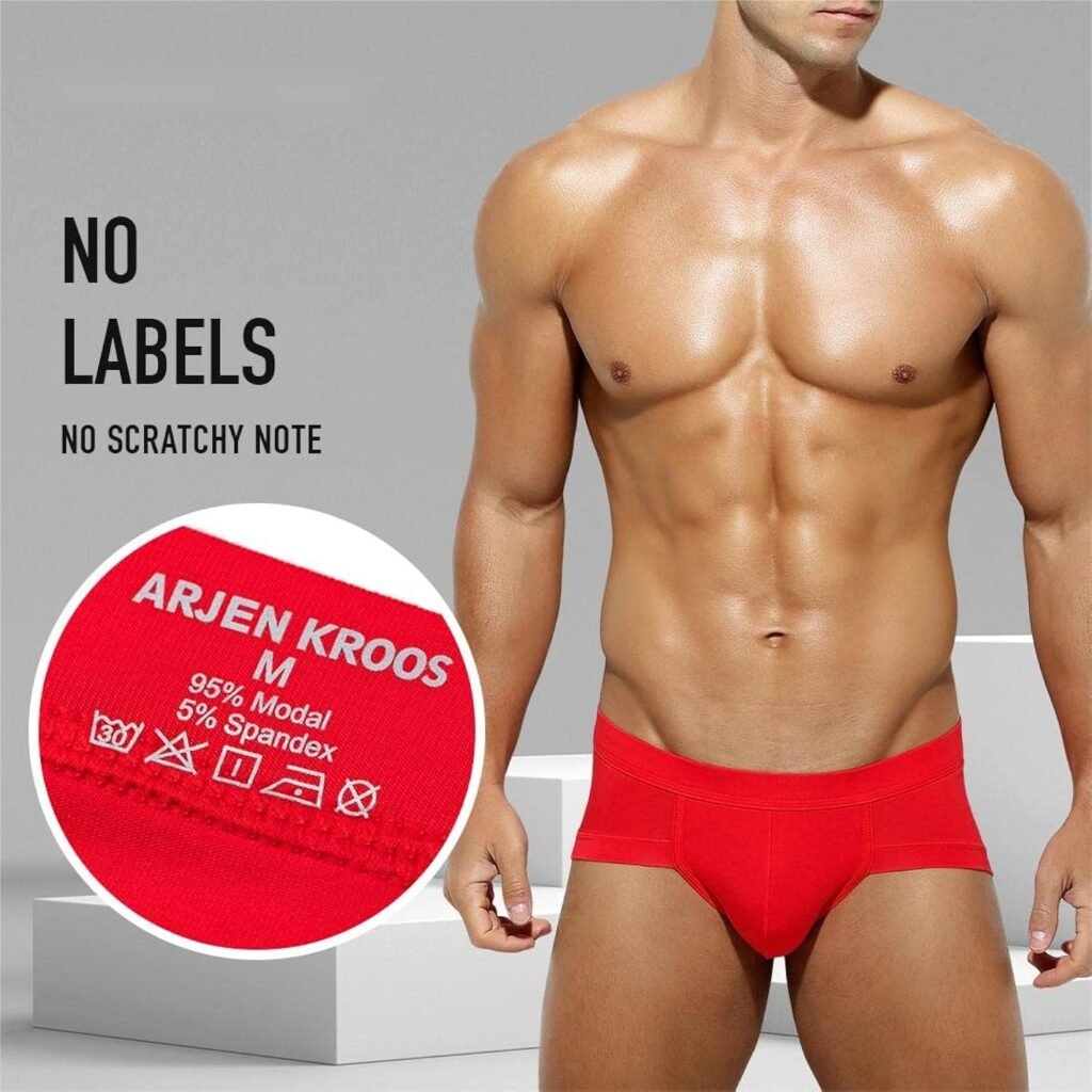 Arjen Kroos Mens Sexy Briefs Underwear Breathable Modal Boxer Trunks Underpants