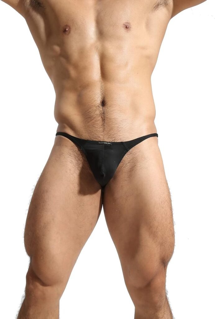 Azcode Mens T-Back Thongs Sexy Low Rise G-String Briefs Bulge Pouch Underwear