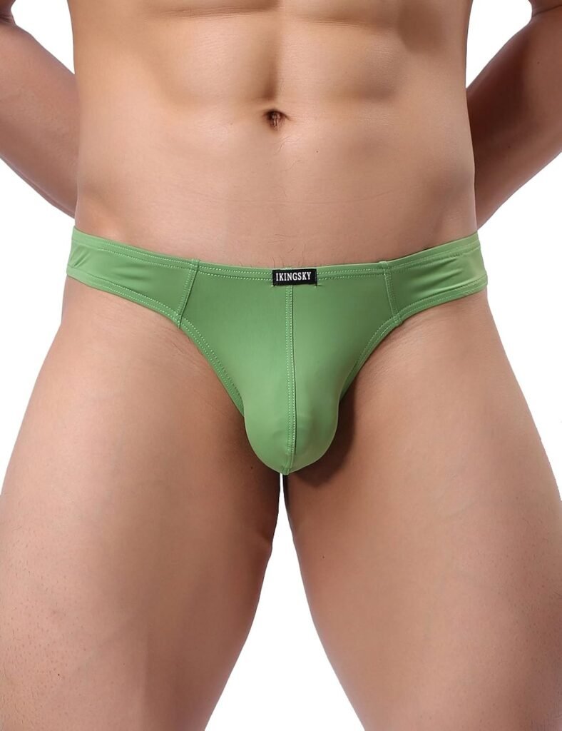 IKINGSKY Mens Thong Underwear Sexy Low Rise T-Back Under Panties