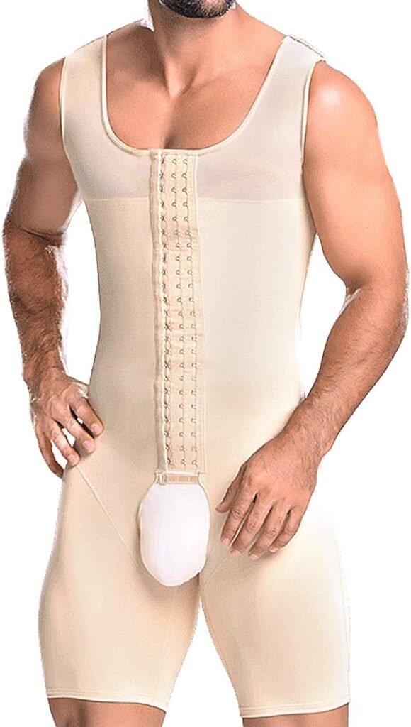 NonEcho Men Shapewear Tummy Control Full Body Shaper Slimming Bodysuit Plus Size