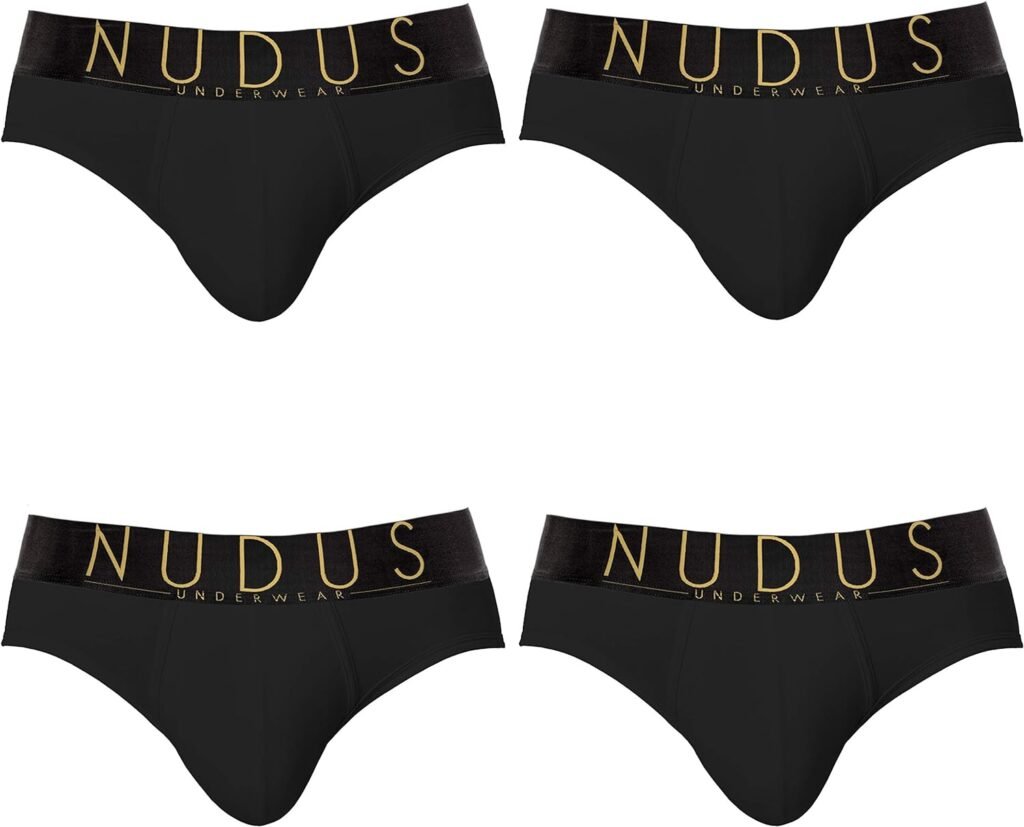 NUDUS Mens Cotton Underwear 4-Multipack Gift Box Briefs - Trunks - Boxer Briefs