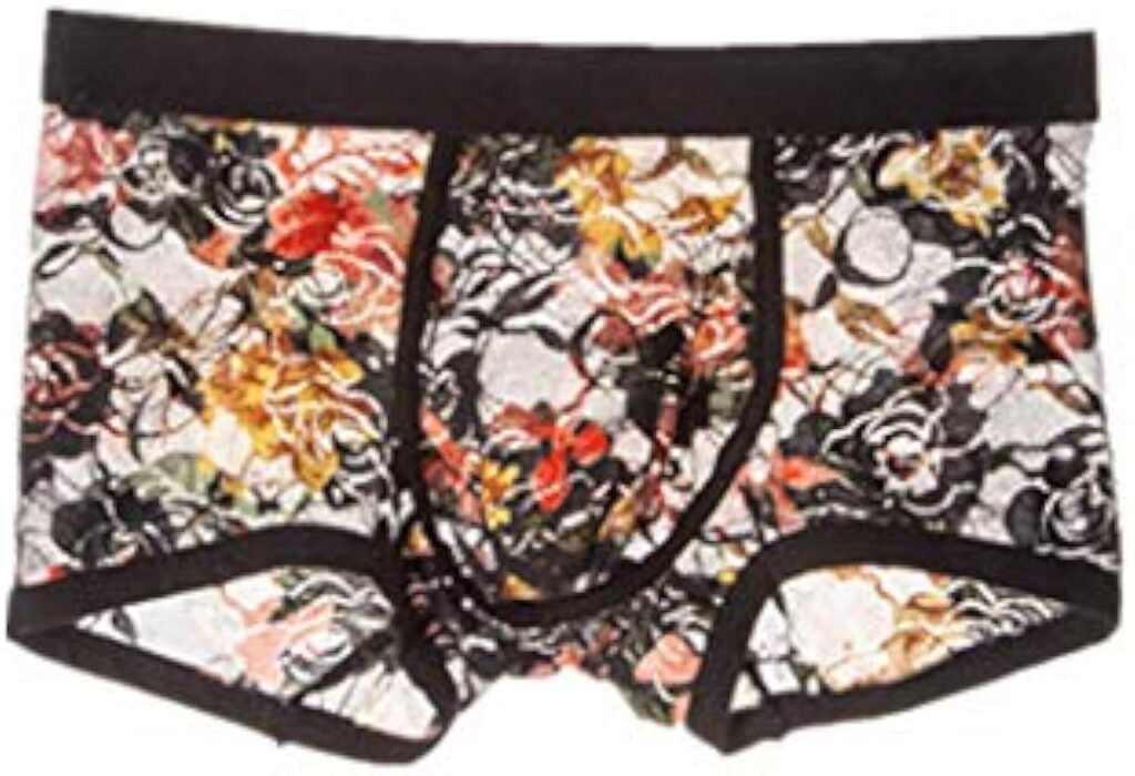 Sexy Men Boxers Shorts Printed Flower Lace Underwear