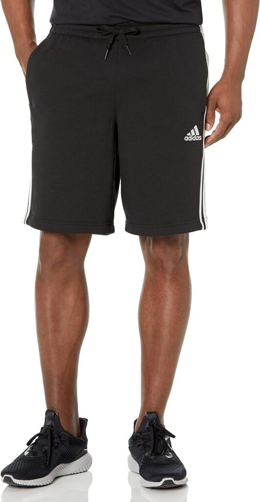 adidas Mens Essentials Fleece 3-Stripes Shorts