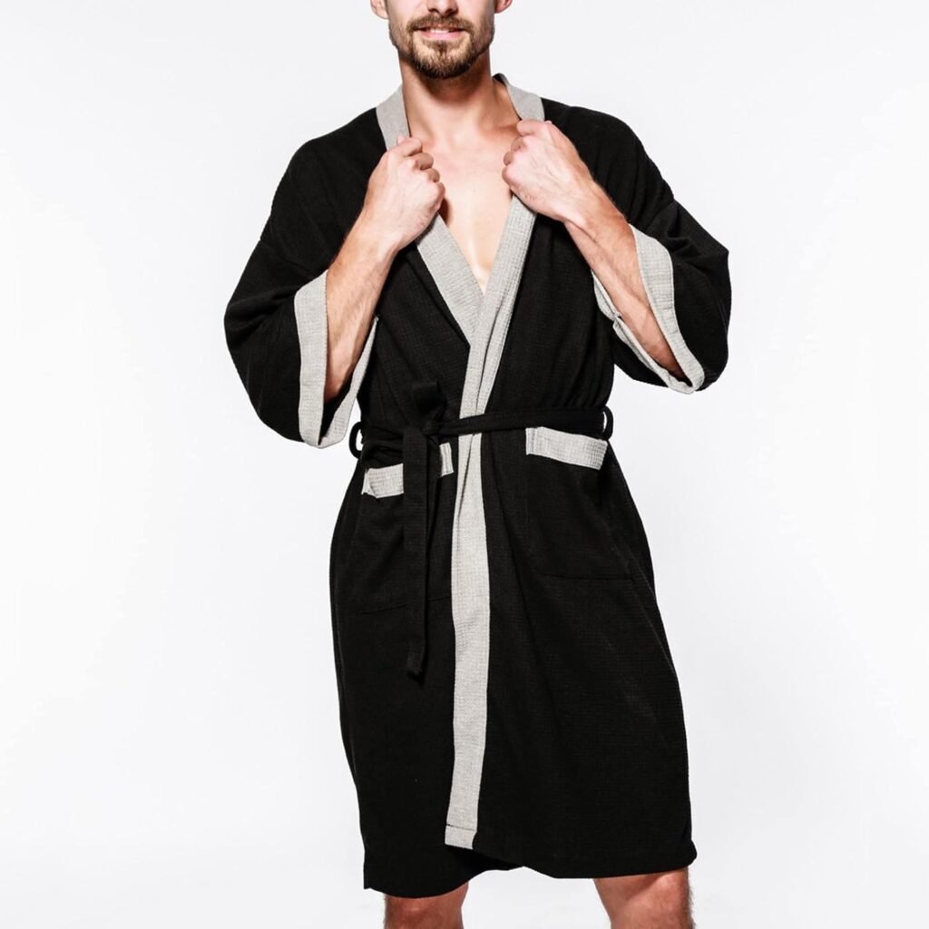 Ciewfwe Men Women Bathrobe Soft Towel Hooded Robe Terry Lovers Bathrobe Soft Cotton Hot Robe Skin Friendly Long Spa Bathrobe