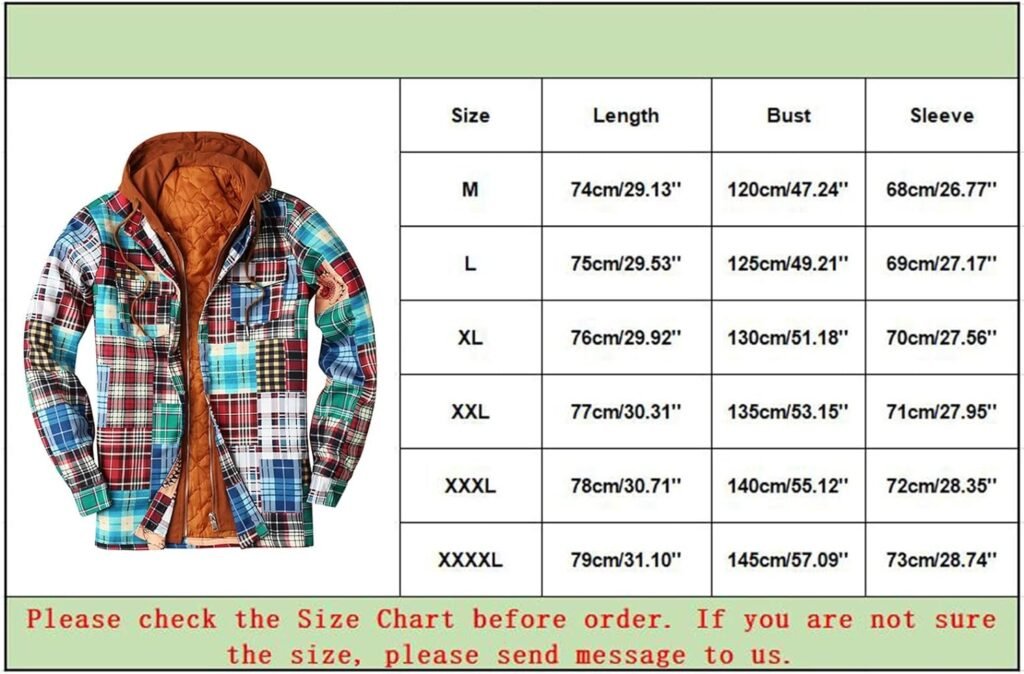 Ciewfwe Mens Outdoor Fleece Sherpa Lined Flannel Plaid Button Down Shirt Winter Lapel Pocket Long Sleeve Patchwork Top