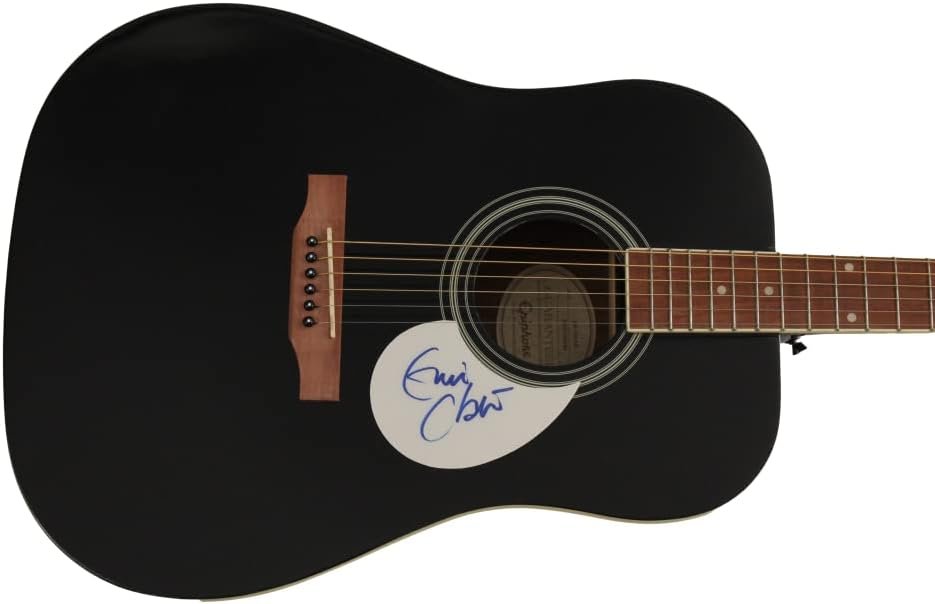 ERIC CLAPTON SIGNED AUTOGRAPH FULL SIZE GIBSON EPIPHONE ACOUSTIC GUITAR A W/ JAMES SPENCE AUTHENTICATION JSA COA - THE YARDBIRDS, CREAM, BLIND FAITH - FIVE LIVE YARDBIRDS, FOR YOUR LOVE, HAVING A RAVE UP, FRESH CREAM, DISRAELI GEARS, WHEELS OF FIRE, GOODBYE, 461 OCEAN BOULEVARD, SLOWHAND, BACKLESS, JOURNEYMAN, FROM THE CRADLE, PILGRIM, REPTILE, ME AND MR JOHNSON