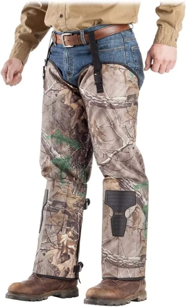 ForEverlast Snake Guard Chaps, Camouflage- Hunting Gear with Full Protection for Legs from Snake Bites  Briar Thorns  Brush