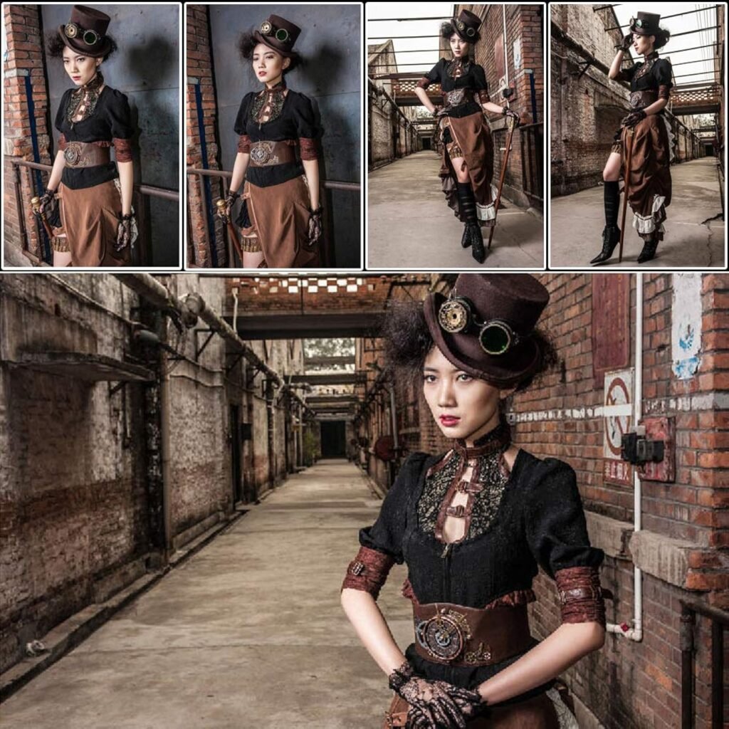 GearDuke Steampunk Gear Clock Waist Belt Women Accessories Cyberpunk Clothing Decorative Wide Belt Wild Waist Item