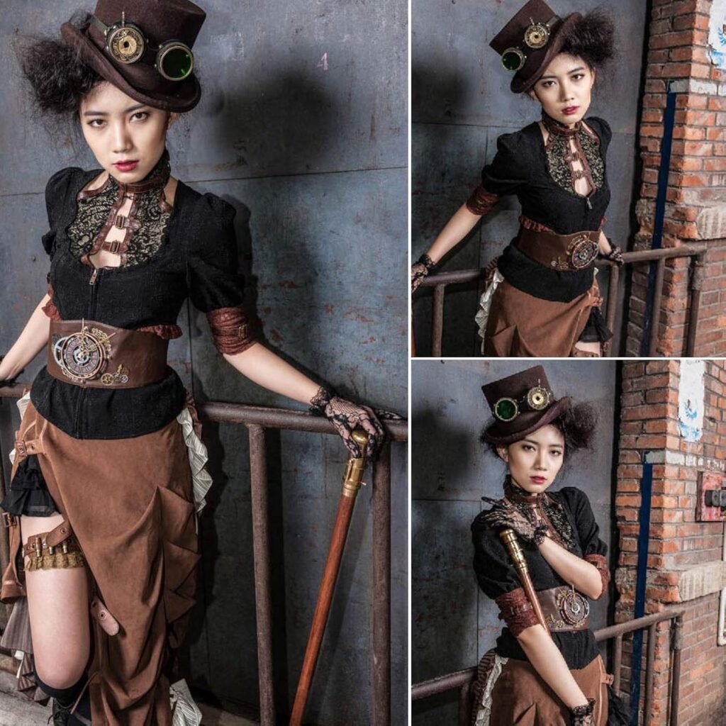 GearDuke Steampunk Gear Clock Waist Belt Women Accessories Cyberpunk Clothing Decorative Wide Belt Wild Waist Item