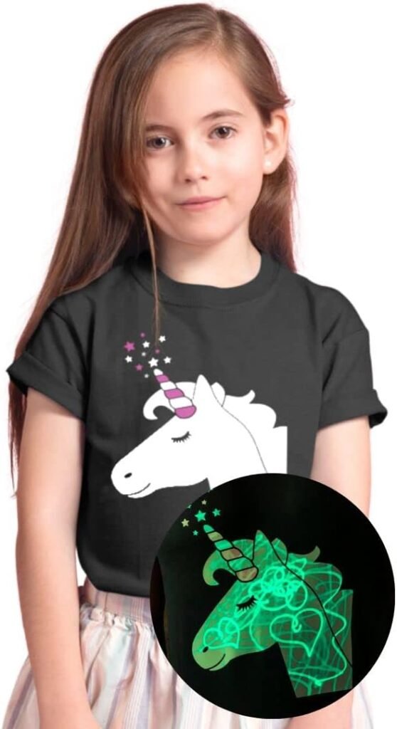 Illuminated Apparel Orignial Interactive Glow in The Dark T-Shirt - Fun for Birthday Parties  Festivals