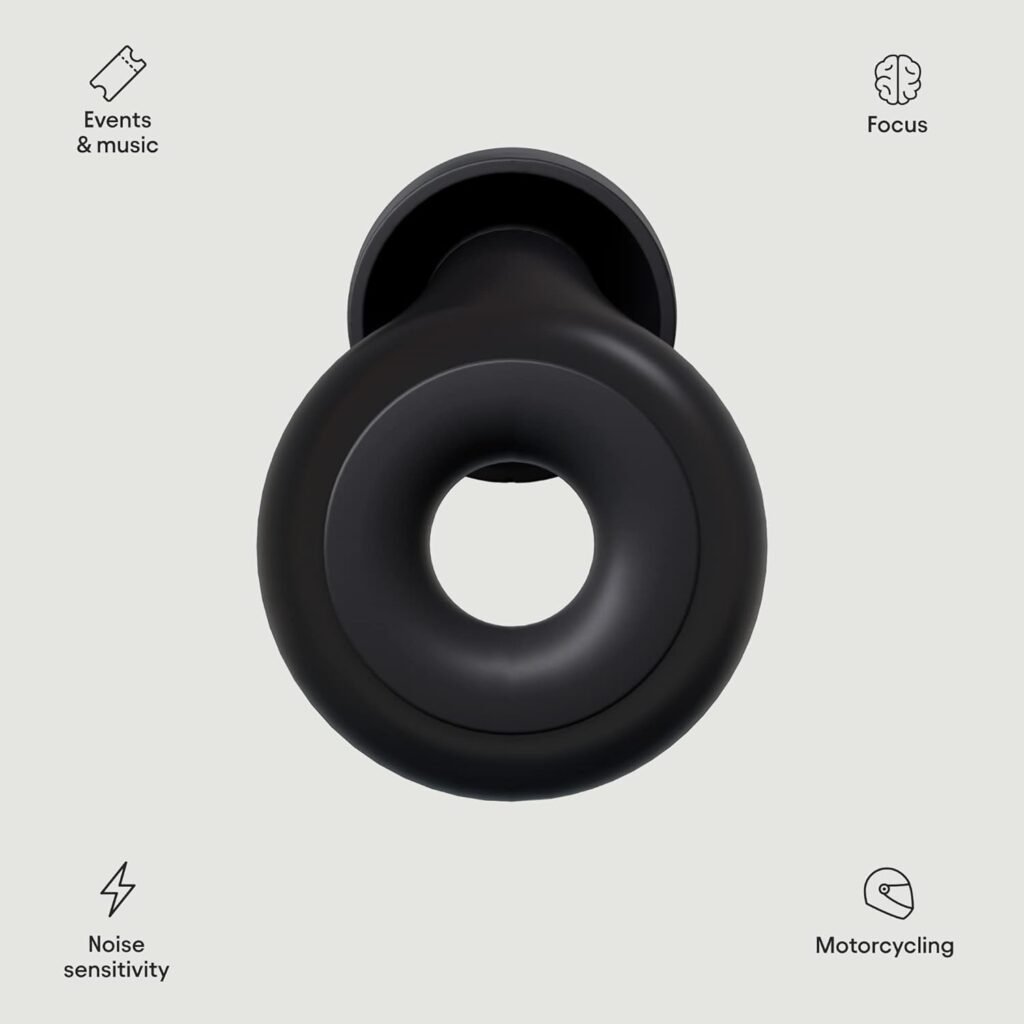 Loop Experience Plus Earplugs - High Fidelity Hearing Protection for Musicians, DJs, Festivals, Concerts and Nightlife – 18dB  NRR 7 Noise Reduction Ear Plugs – Extra Accessories Incl - Black