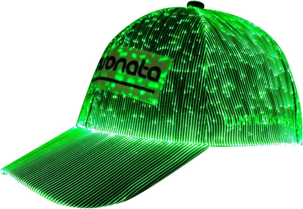 lumisonata LED Cap Fiber Optic Hat EDM Baseball Caps Light Up 7 Colors Glowing USB Charging Hats Rave Accessories for Party