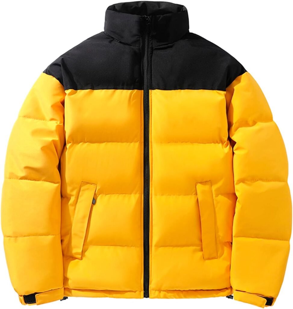 Mens Long Winter Warm Coats Insulated Fleece Parka Jacket Winter Lightweight Warm Outwear Zipper Classic Bread Outercoat