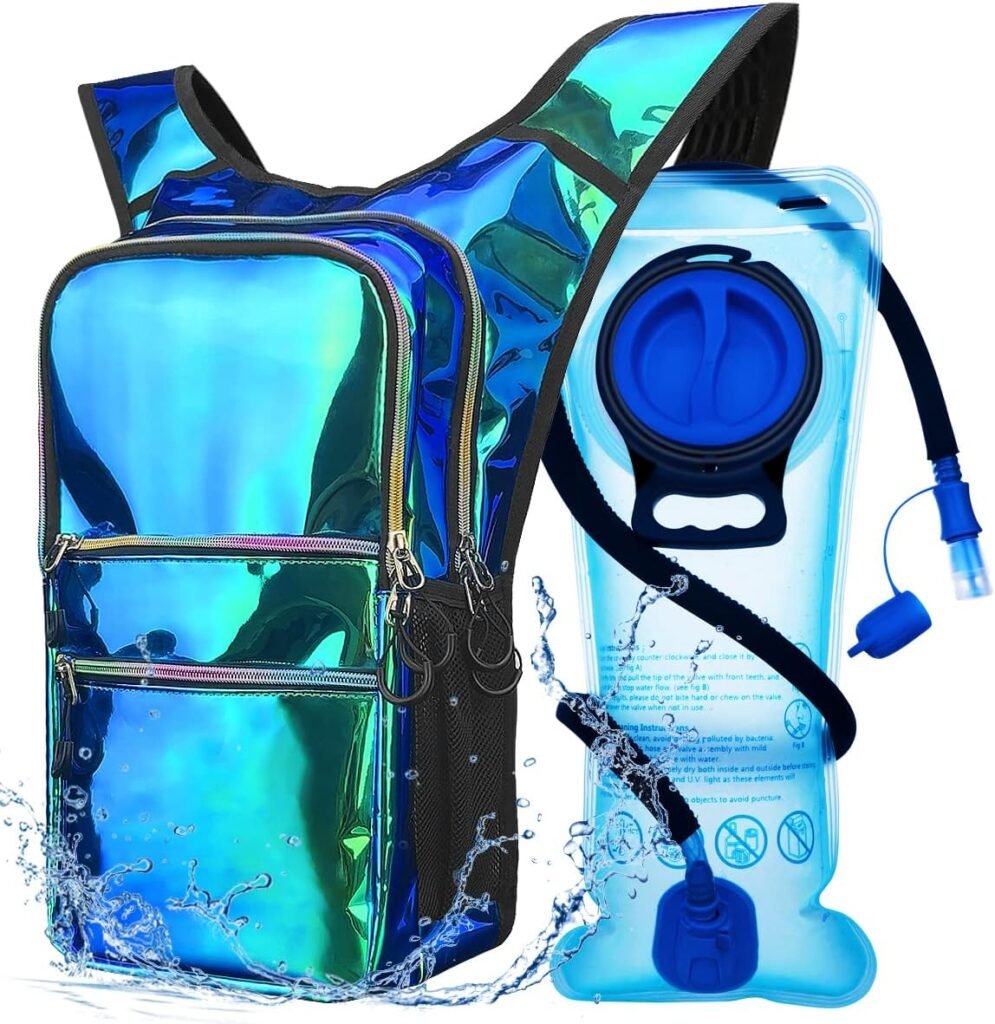 Mothybot Hydration Backpack Pack, Water Backpack 20L Capacities Included 2L Hydration Bladder, Festival Essential - Rave Hydration Pack Hydropack Hydro for Hiking, Running, Biking, Festival Gear