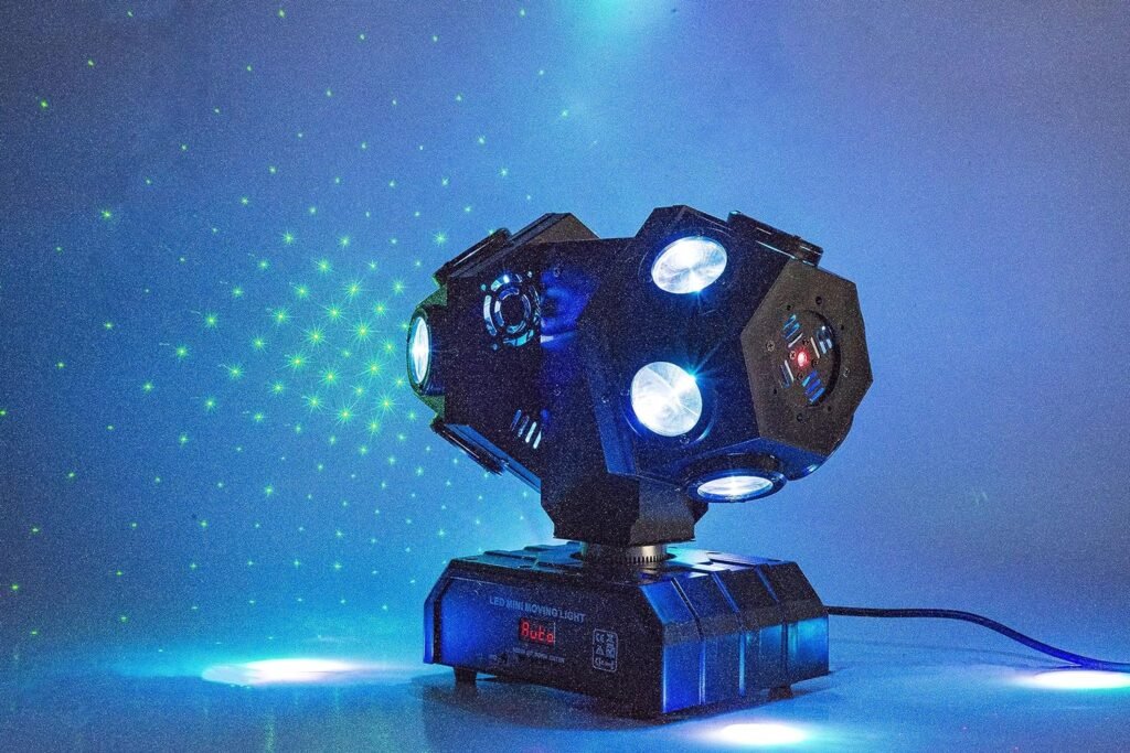 Moving Head DJ Light Rotating Beam Lights Stage Light DJ Lighting Led Pinspot Lights Uplighting Lights for Events Sound Activated Dmx512 Light for DJ KTV Disco Party Wedding Concert Festival