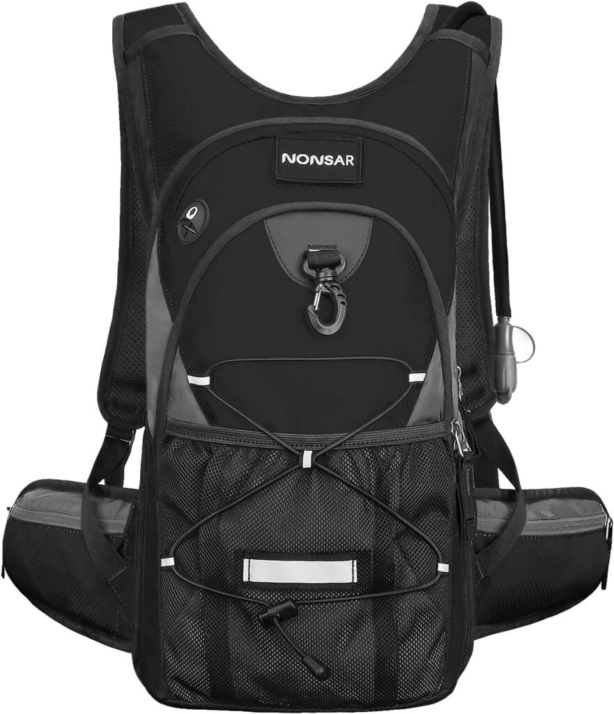 NONSAR 3L Hydration Backpack Pack with Water Bladder, Insulated Water Backpack for Women, Men, Kids, Keep Liquids Cool Up to 5 Hours, Daypack for Hiking, Running, Climbing, Rave, Festival