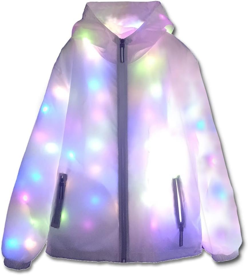 O-MAYEVER LED Light up Jacket For Men and Women Unisex Novelty Costume For Burning Man Party Carnivals Halloween Xmas Raves