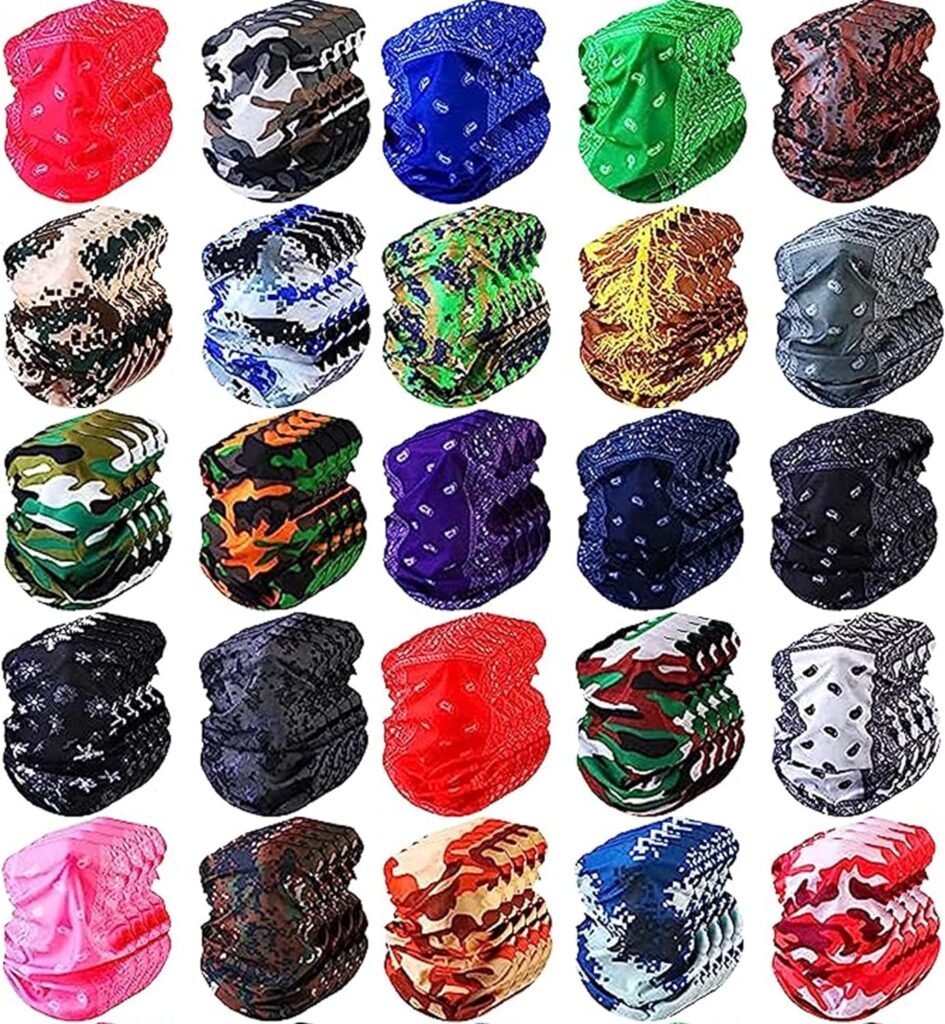 Sodesune 1/3/6/10/30/100 pieces Neck Gaiters Scarf Face Masks Breathable Cover Balaclava  Bandana Headband Protect