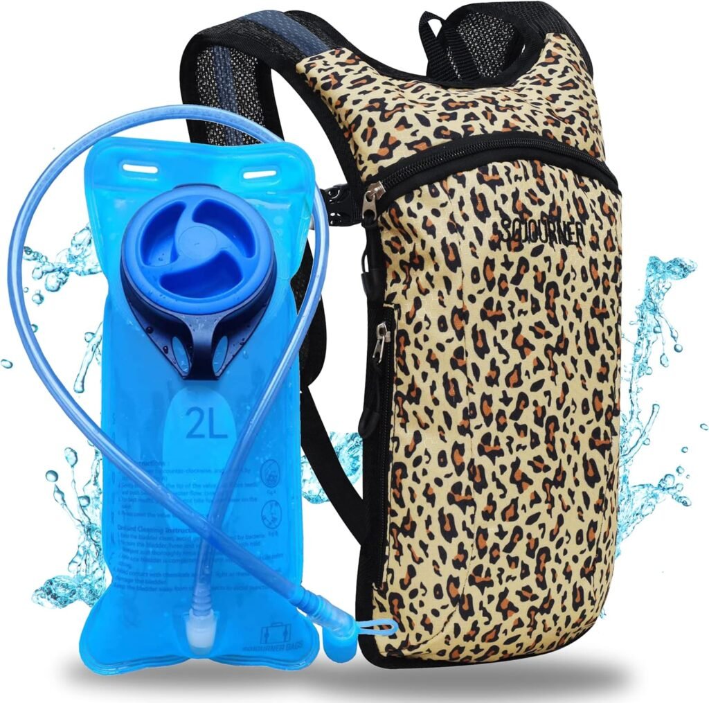 Sojourner Hydration Pack, Hydration Backpack - Water Backpack with 2l Hydration Bladder, Festival Essential - Rave Hydration Pack Hydropack Hydro for Hiking, Running, Biking, Festival Gear