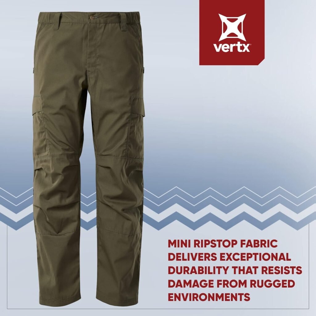 Vertx Phantom OPS Mens Tactical Pants Cargo Utility with Pockets, Lightweight Casual Outdoor Water-Resistant Work-Wear, EDC Gear Tactical Operations Pant, Relaxed-Fit, Desert Tan, 44x32