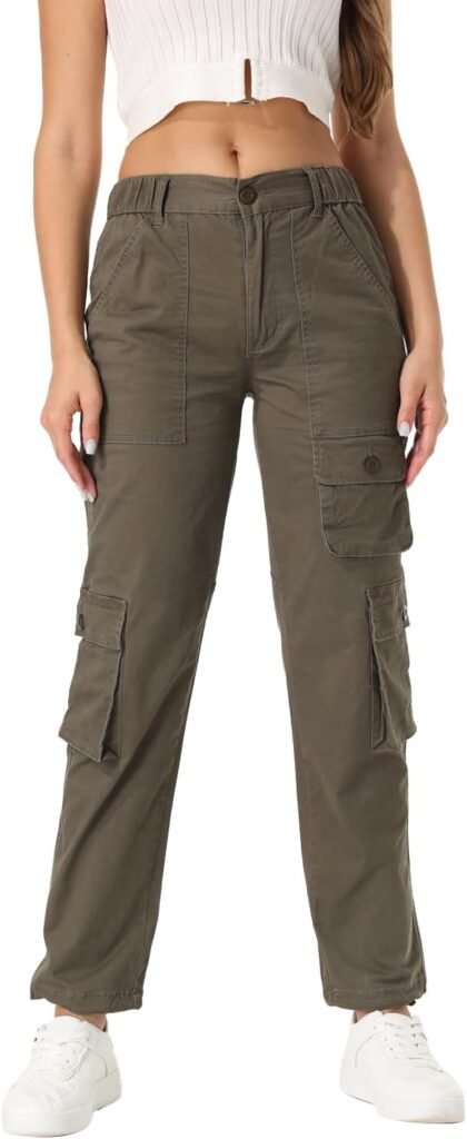 Womens Cotton Casual Military Army Cargo Combat Work Pants with 8 Pocket