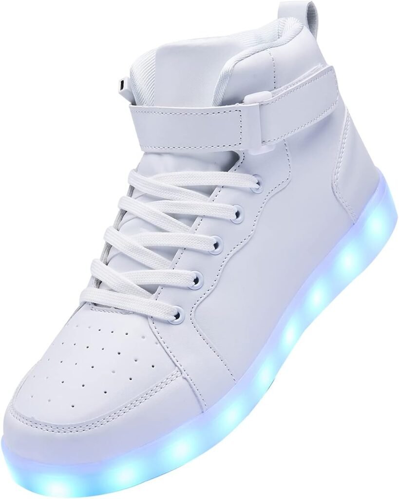 YIQIZQ Led Light Up Shoes High Top Sneakers for Women Men Hip-Hop Dancing Shoes for Halloween Christmas Party with USB Charging