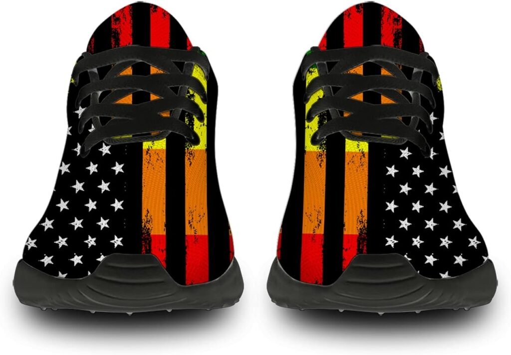 horethy American Flag Shoes for Men Women Running Shoes Womens Mens Comfortable Walking Tennis Sneakers Athletic Shoes Gifts