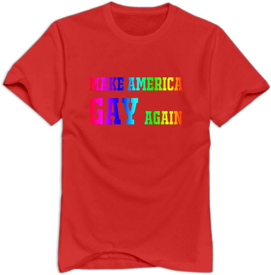 KST Mens Make America Gay Again 100% Cotton O-Neck Custom Picture T-Shirt