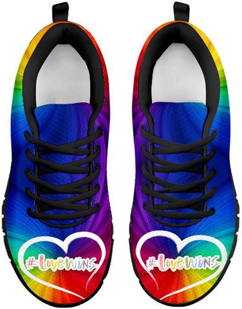 LGBT Rainbow Themed Sneakers Women Running Shoes Gay Pride Event Gift Bk (10)