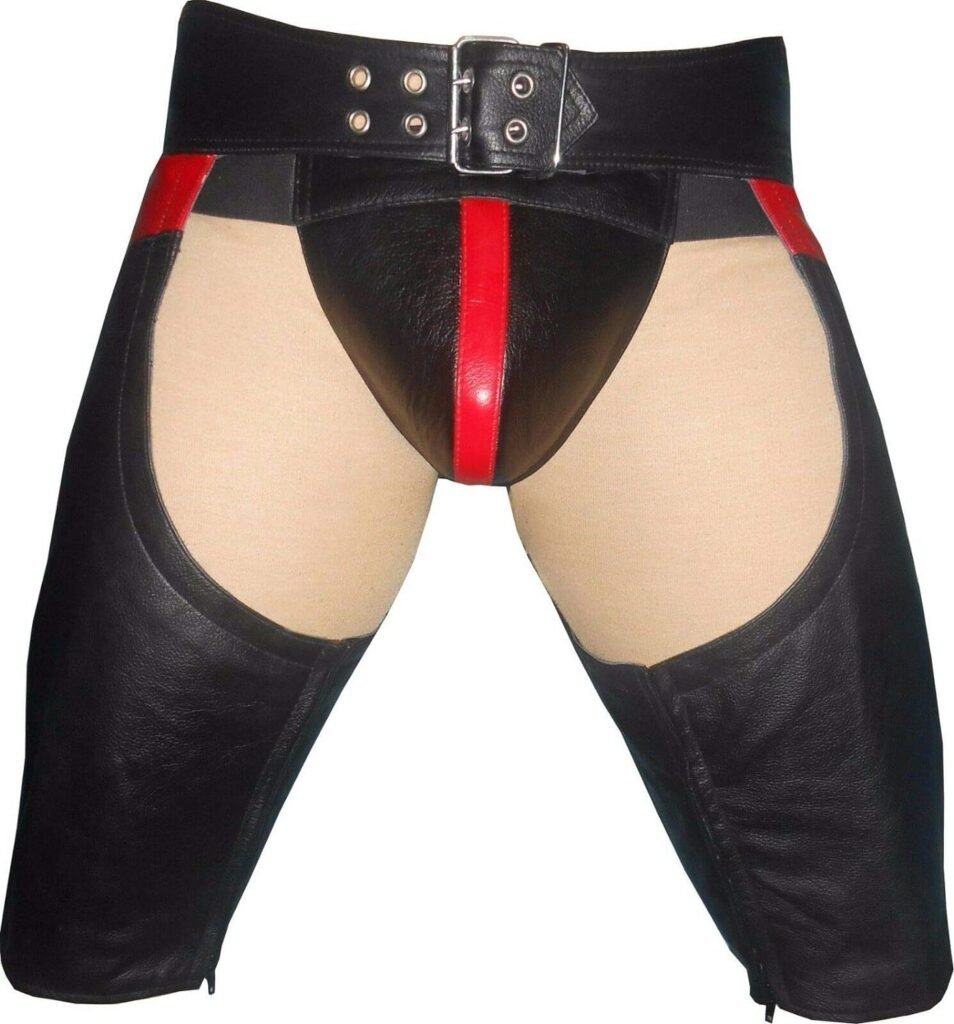 Mens Real Genuine Cowhide Leather Shorts Gay Chaps Leather Chap American