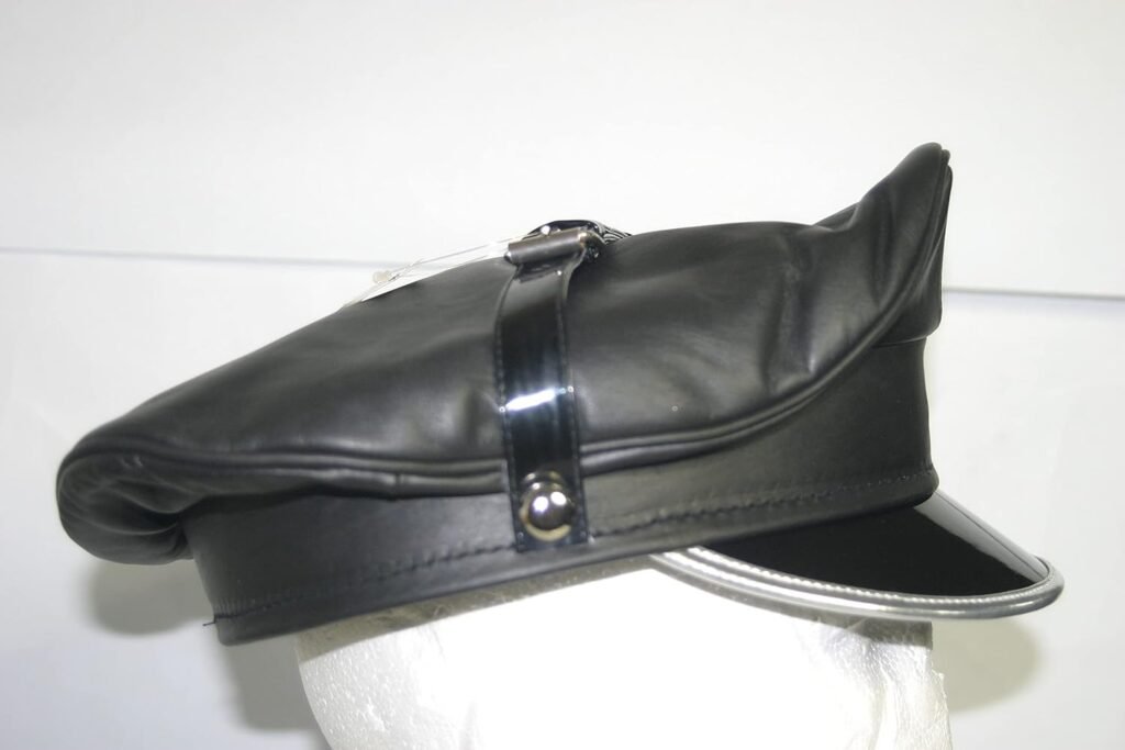 N? Genuine Leather Silver Peak Biker Muir Gay Cap/Hat