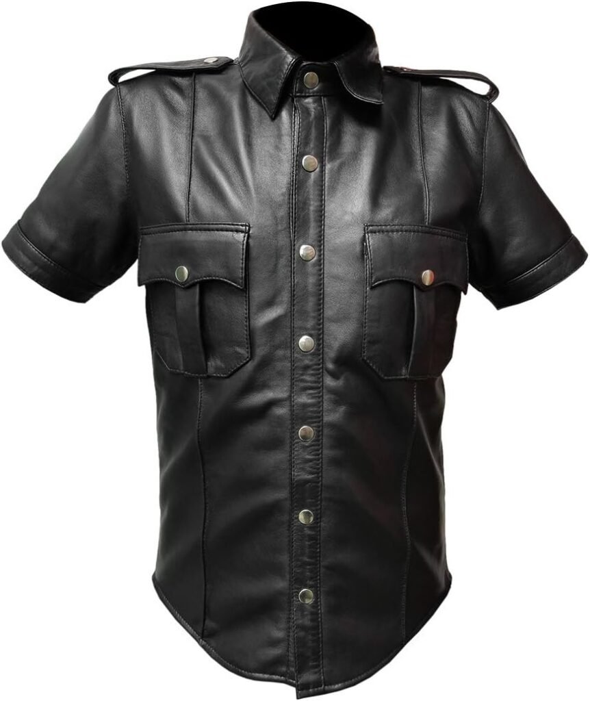 Sheep Leather Police Real Uniform Shirt BLUF Gay Mens Hot Lamb