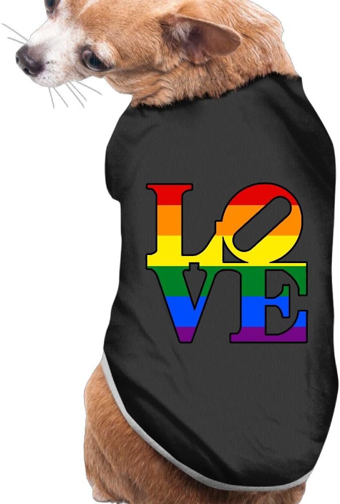 VOLTE Love Rainbow Lesbian Gay Pride LGBT Fashion Puppy Tank Top S Black