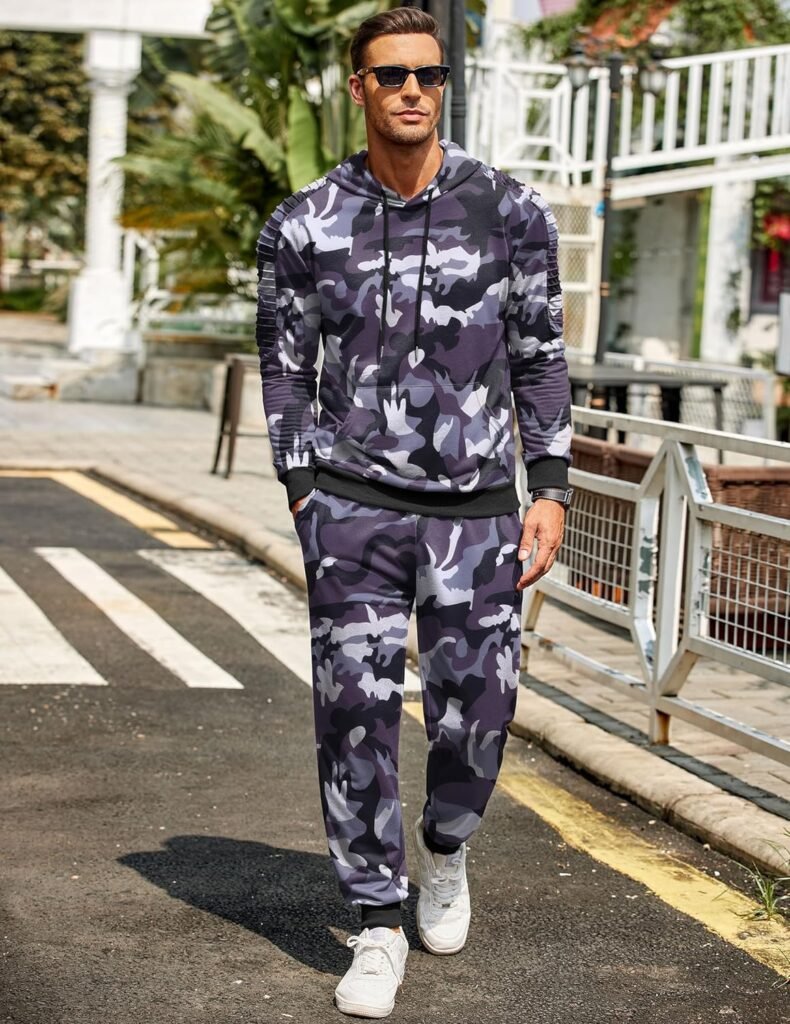 COOFANDY Mens Tracksuit 2 Piece Hoodie Sweatsuit Sets Casual Jogging Athletic Suits