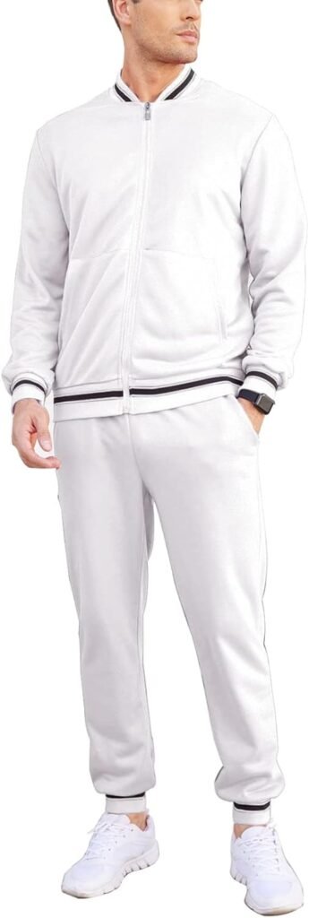 COOFANDY Mens Tracksuit 2 Piece Zip Up Sweatsuits Casual Athletic Jogging Suit Sets With Pockets