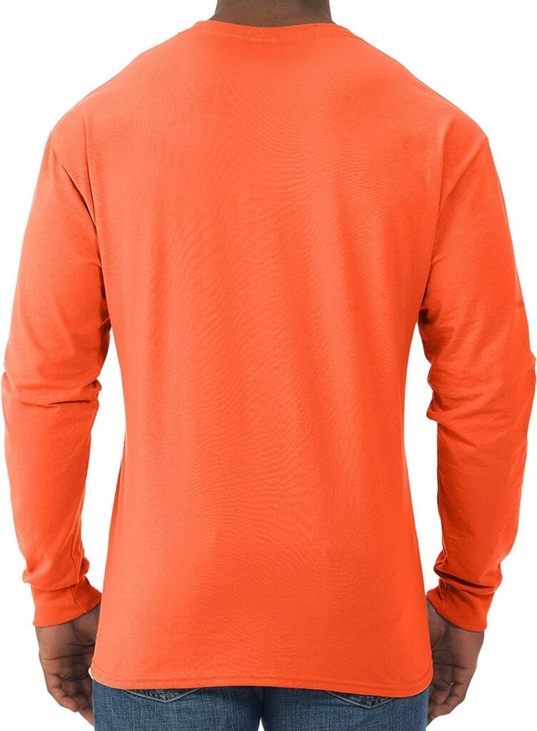 Jerzees Mens Dri-Power Cotton Blend Long Sleeve Tees, Moisture Wicking, Odor Protection, UPF 30+, Sizes S-3x