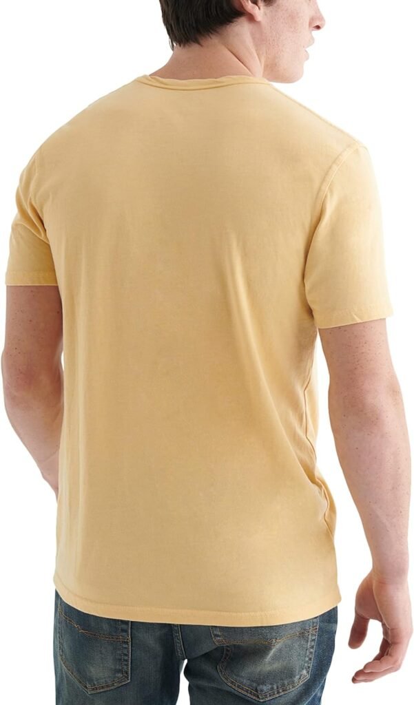 Lucky Brand Mens Venice Burnout Notch Neck Tee Shirt